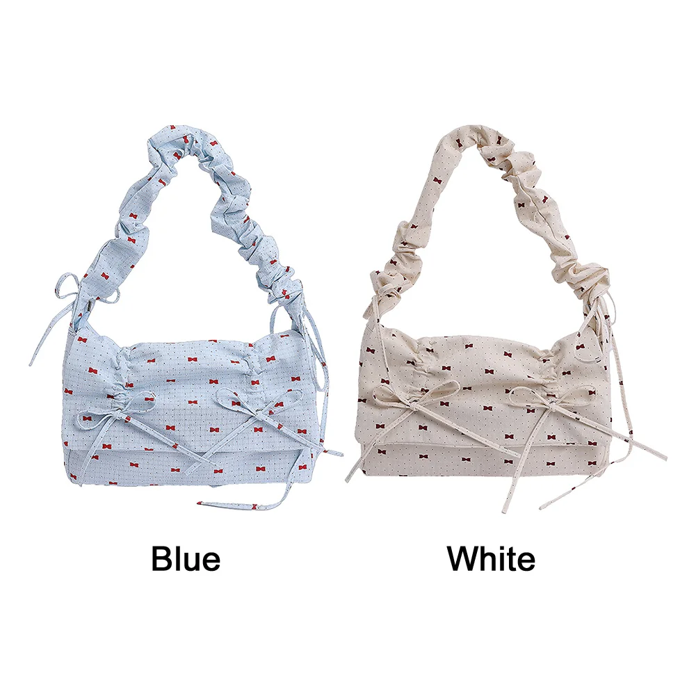 Bow Shoulder Bag Drawstring Shoulder Handbag Top Handle Bag for Women