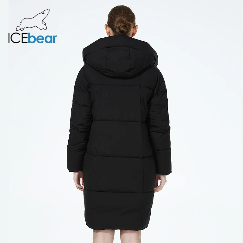 Imagem -04 - Icebear-jaqueta Acolchoada de Algodão à Prova de Vento para Mulheres Cabolsa Longo Casual Parka Feminina Inverno 2023 2023