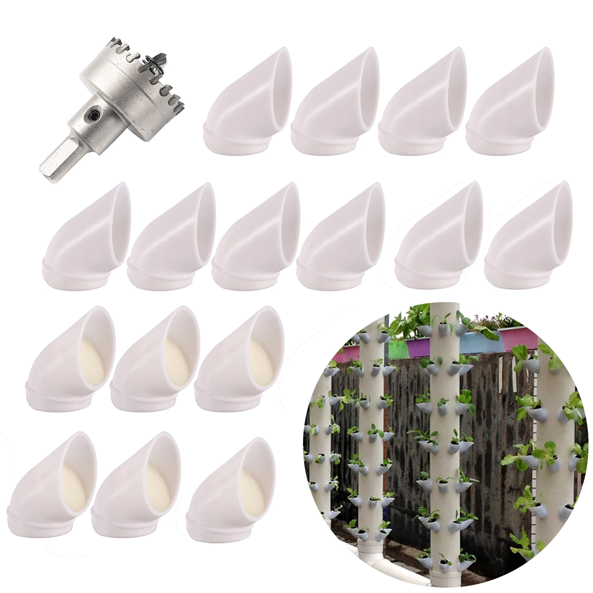 Hydroponic Lita Fruit and Vegetable Hydroponic Planting System Garden Hydroponic Soilless Device Alloy Multi-Tooth Drill