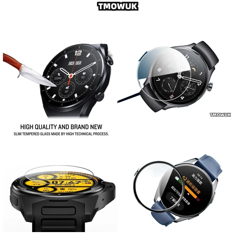

For Xiaomi Watch Watch S1 S3 Pro S4 Sport, 9H Hardness Ultra-Thin Tempered Glass Screen Protector, HD Anti-Scratch