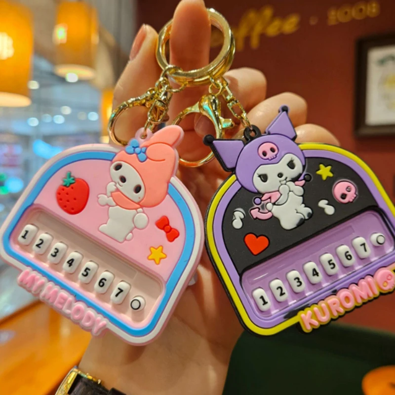 Sanrio Kuromi Music Keychain Kawaii Anime Mini Piano Multifunctional Keychain Knapsack Pendant Student Schoolbag Decorate