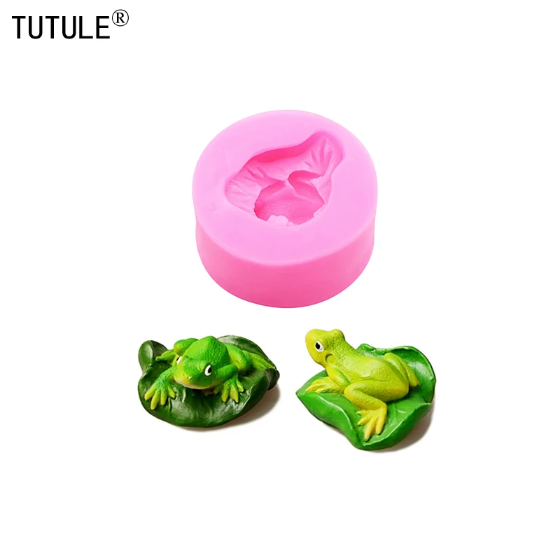 frog Shape Fondant Mold for Cake Decorating Diy Baking Cookie Molds 3D frog resin Clay ​jewelry Drip ornaments Silicone molds
