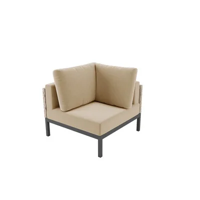 Bankcombinatie woonkamer balkon buiten openlucht kaartstoel binnenplaats terras vrije tijd rotan geweven dubbele rotan stoel