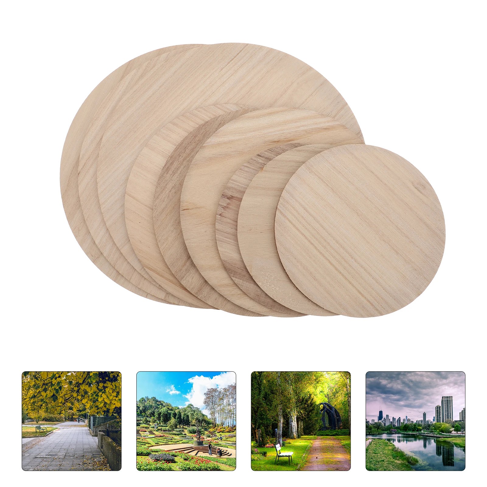 

DIY Craft Wooden Cutout Supplies Slice Smooth Wood Circle Round Wooden Wood Cutout Slice Natural Decorations