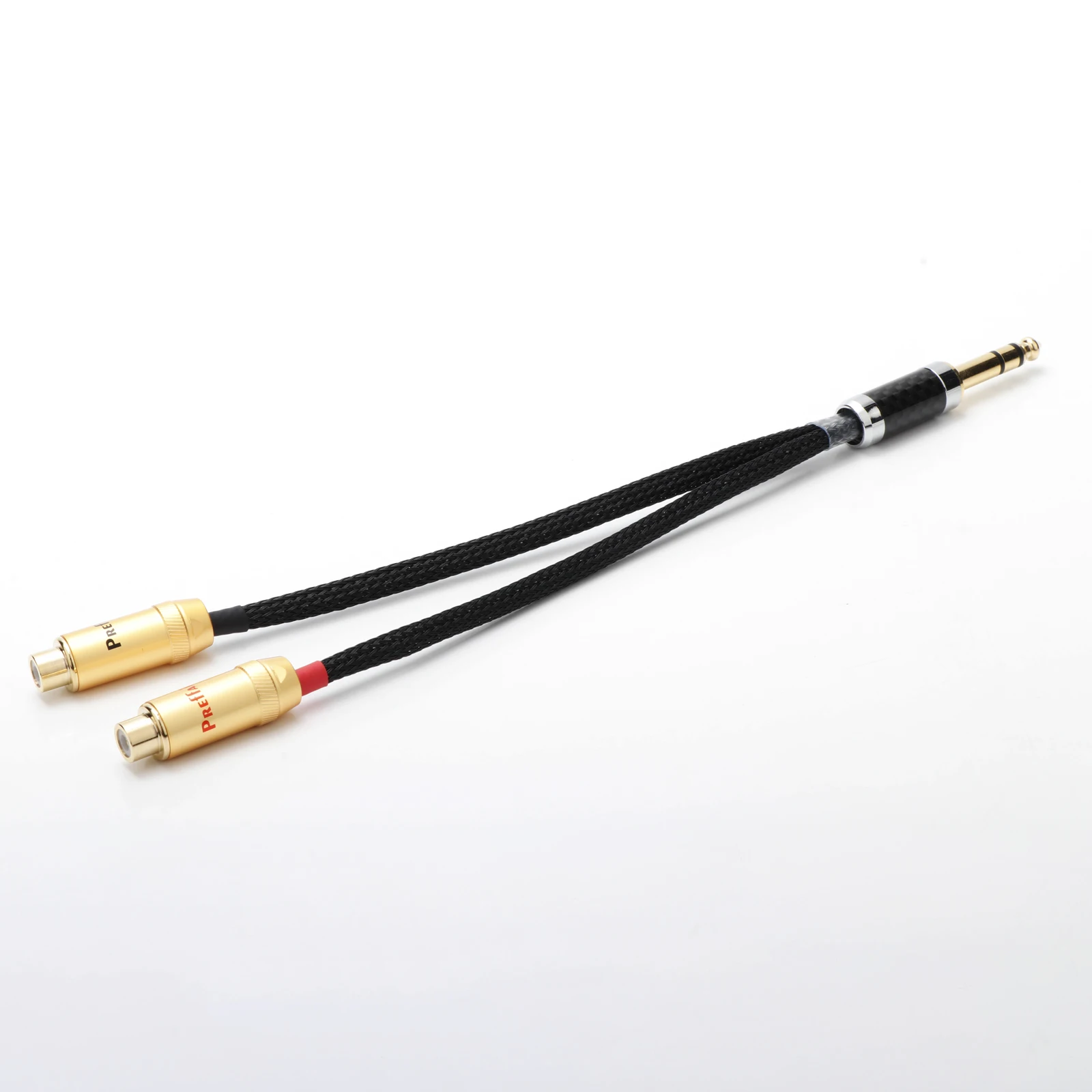 

Preffair 15cm 6.35mm Stereo Male TRS Plug to Dual Female RCA Jacks Audio Y Splitter Cable