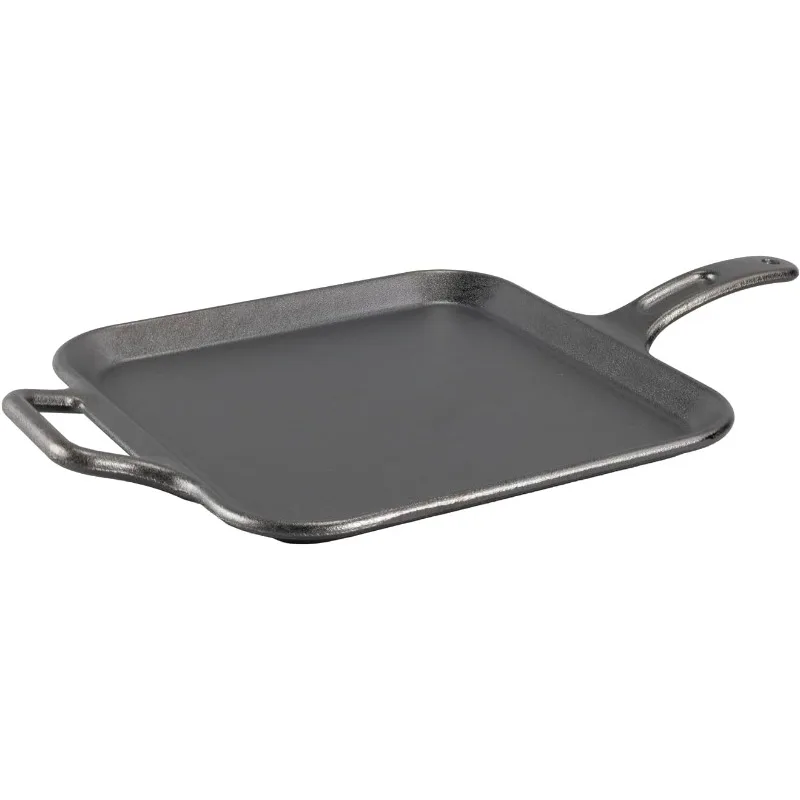 BOLD 12 Inch Seasoned Cast Iron Square Griddle, Design-Forward Cookware