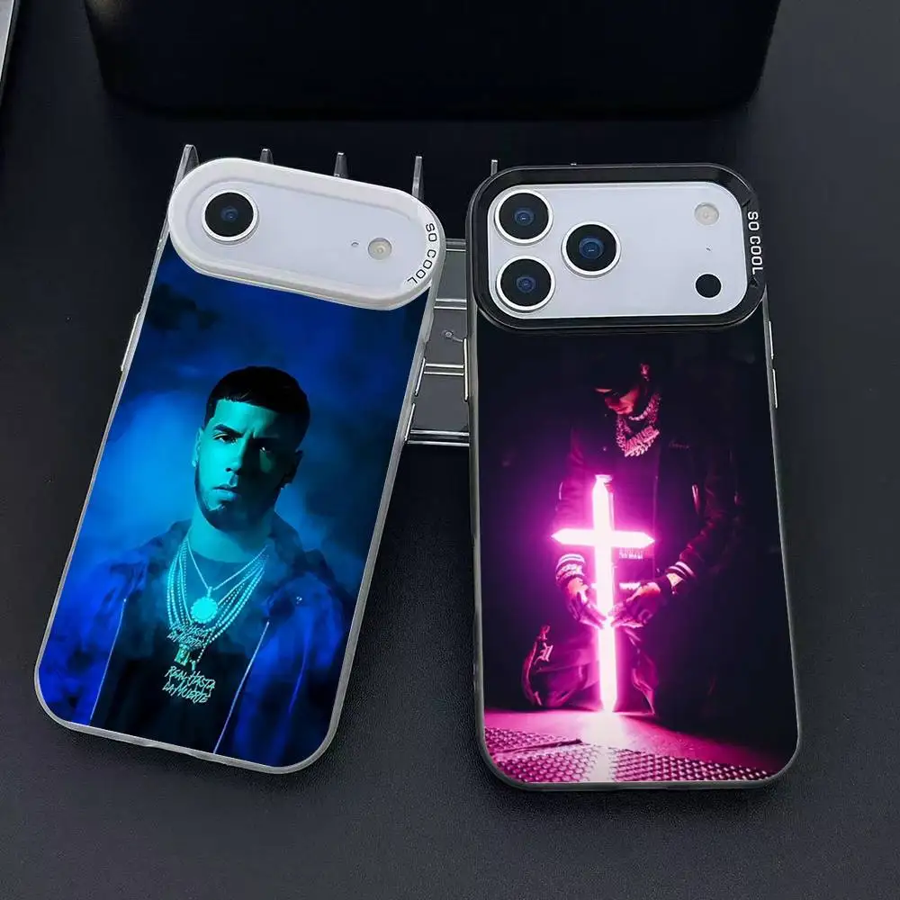 Anuel AA funda de teléfono para iPhone 12 13 14 15 16 17Pro Max Plus protege la cubierta del teléfono chapado