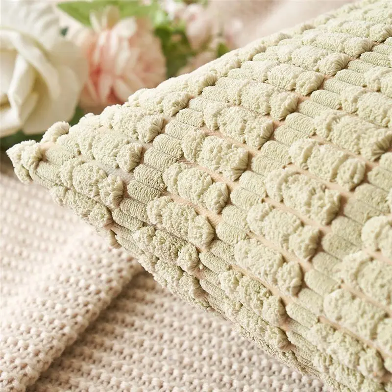 ABCL 2Packs Decorative Throw Pillow Covers 18X18 Inch for Living Room Couch Bed Sofa, Rustic Farmhouse Home Decor-Beige