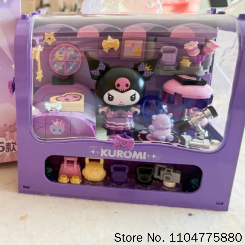

In Stock Genuine Toptoy TOP TOY Kuromi'S Daily Life Series Blind Box Kuromi Building Blocks Desktop Ornament Birthday Gifts Toys
