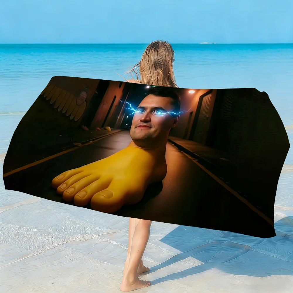 Charlie K-Kirk Towel Soft Lightweight Anti-Sand Large Beach Towel Quick-Drying Bath Sports Family
