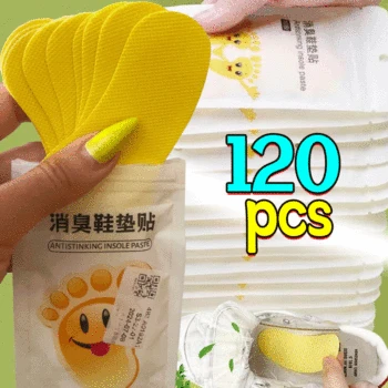 12/120 PC รองเท้ากลิ่น Remover แพทช์ระงับกลิ่นกาย Lemon นักกีฬาเท้า Soothing Insole สติกเกอร์ Antiแบคทีเรีย antiperspirant Foot Care