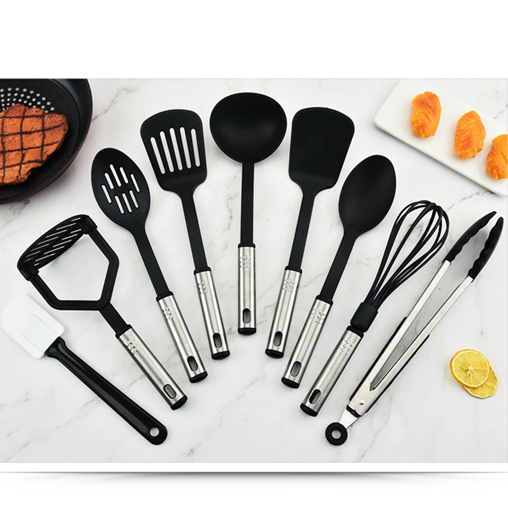 25Pcs Kitchen Utensils Set Heat Resistant Utensils With Anti-Slip Handle Dishwasher Safe Cooking Tools For Nonstick Cookware