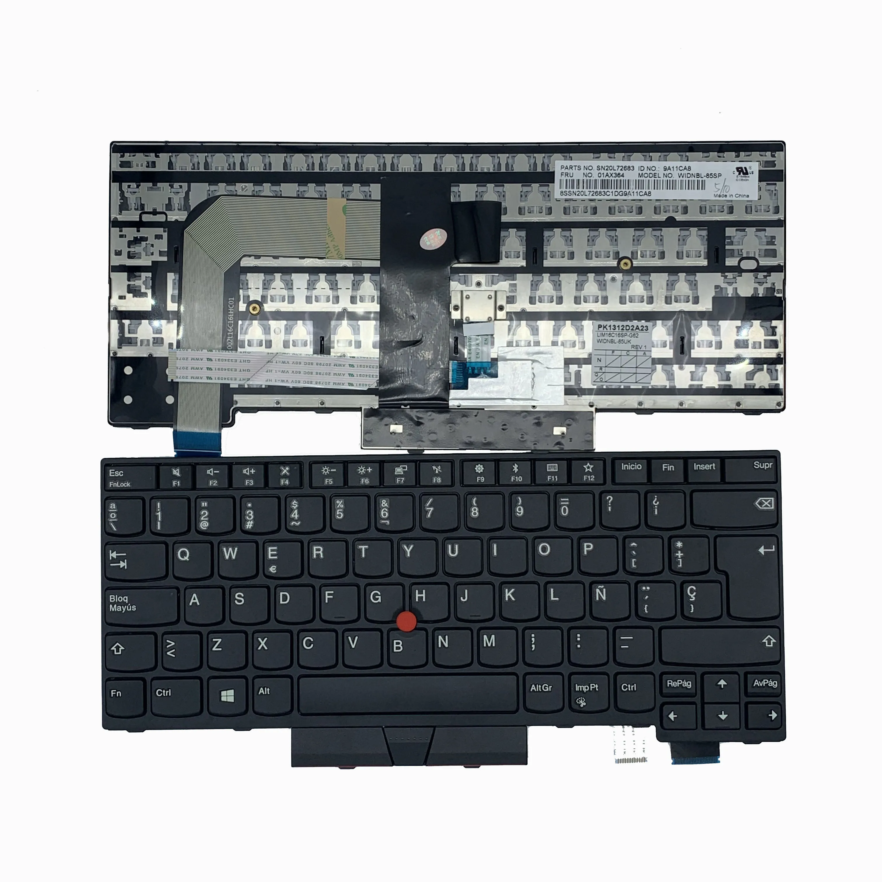 New for Lenovo Thinkpad T470 keyboard Latin Spanish Teclado 01AX364