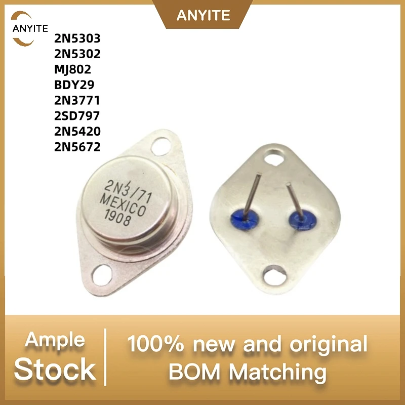 

5PCS/lot 2N5303 2N5302 MJ802 BDY29 2N3771 2SD797 2N5420 2N5672