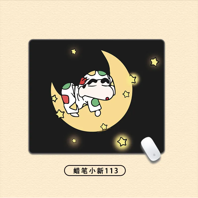 Small Size Animation Cartoon Two-dimensional Notebook Office Mouse Pad Boys Creative Funny Crayon Shin-chan​​ Leather Mouse Pad