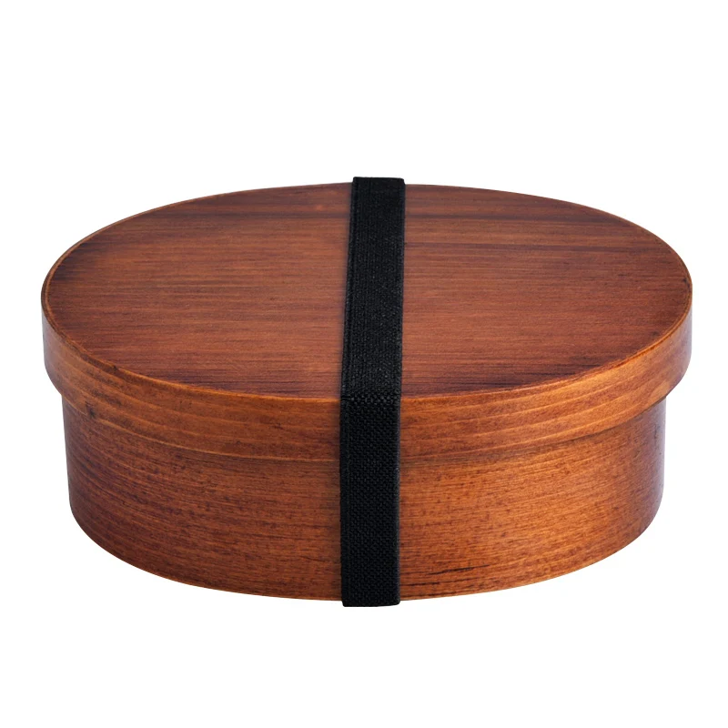 Di legno Scatola di Pranzo Giapponese Bento Lunchbox Contenitore di Alimento Piccolo piatto di Frutta Sushi Contenitore di Alimento di Scuola I