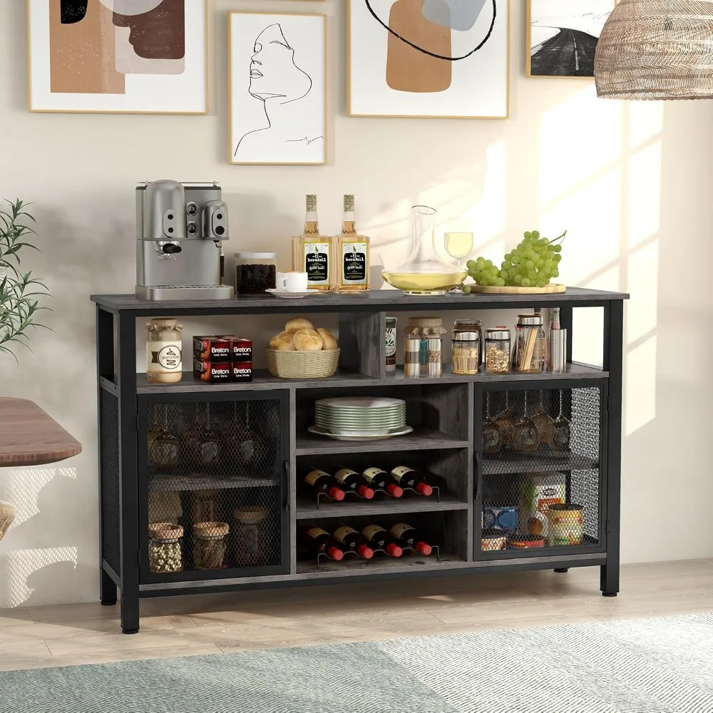 ตู้บาร์ไวน์, ตู้บุฟเฟ่ต์ครัวพร้อมชั้นวางไวน์ 8 ขวดและที่วางแก้ว, ตู้บาร์กาแฟพร้อมที่เก็บของ, ตู้เหล้า