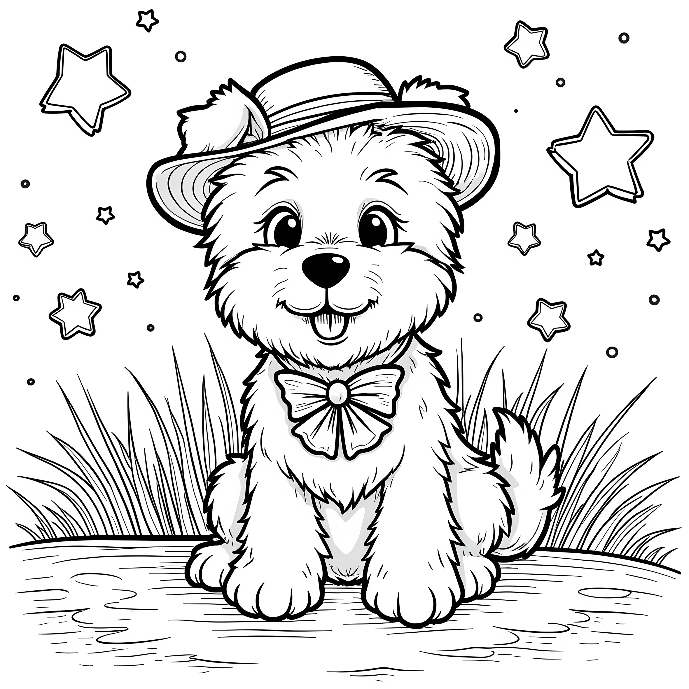 CUTE DOGS Bold-easy Patterns Coloring Book for Adults Cute Drawing Book Perfect Gift for Party and Birthday