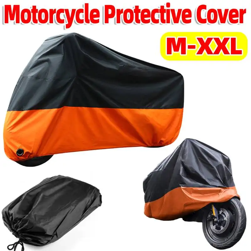 

Motorcycle Rain Cover Waterproof Outdoor Motorbike Scooter UV Protective Cover Motors Dust Rain Protector Wear-Resistant Cover