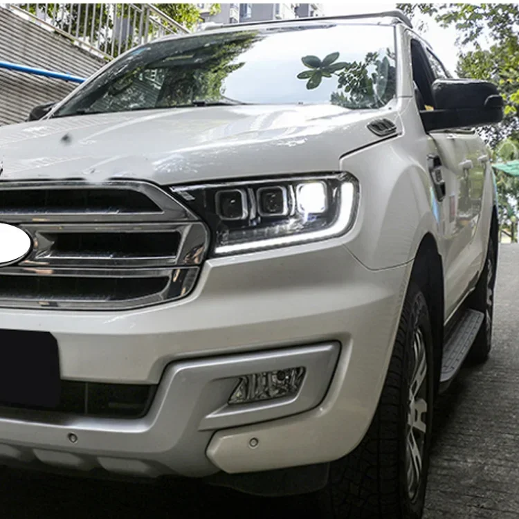 High Quality  Car Accessories LED Headlamp with Three Lens SUV Head Lamp Assy Headlight for ford Ranger Everest T6 T7 2015-2020