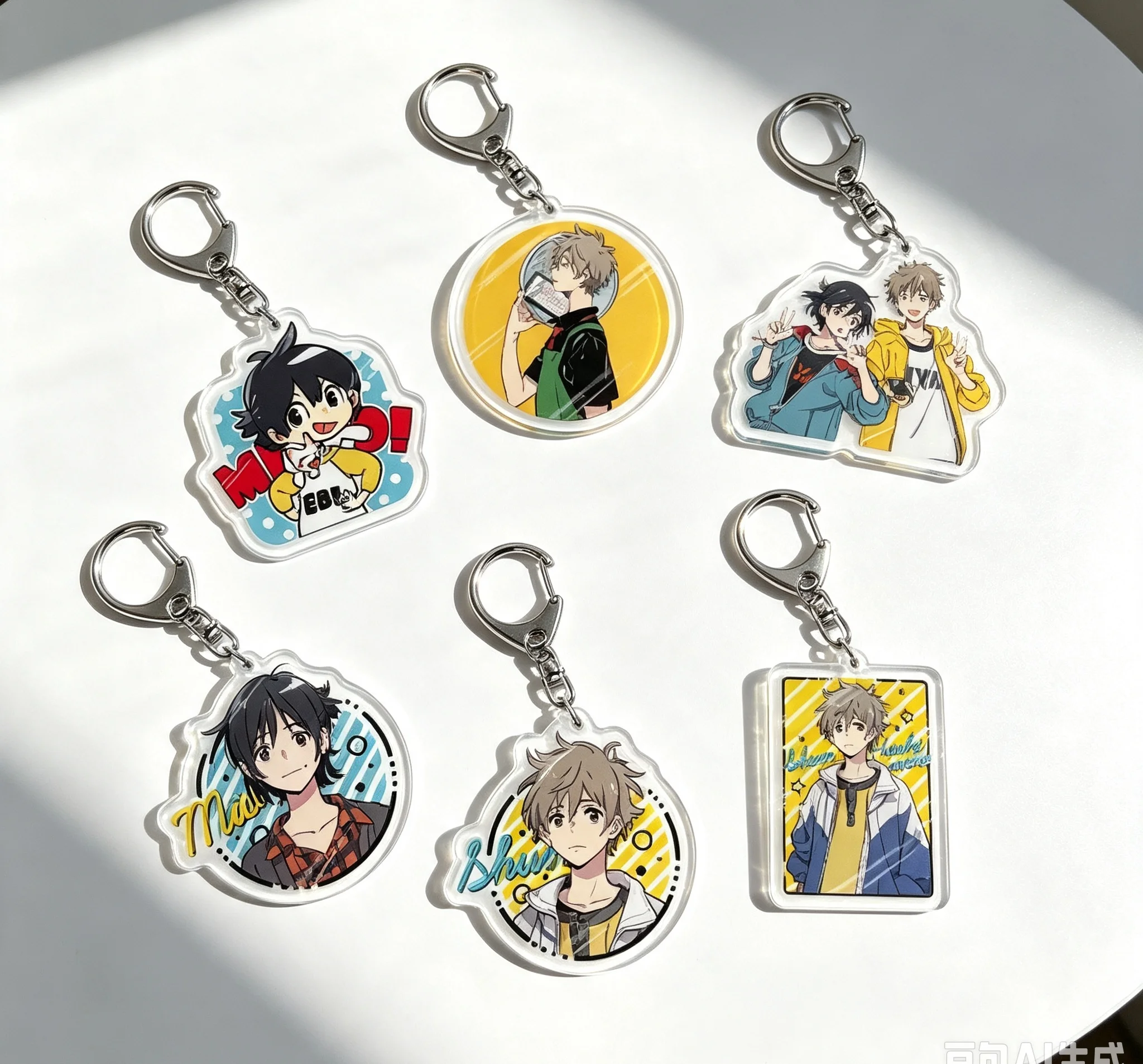 6cm Anime The Stranger by the Shore Acrylic Pendant Keychains Bag Decorations Animation Peripheral Holiday Gifts
