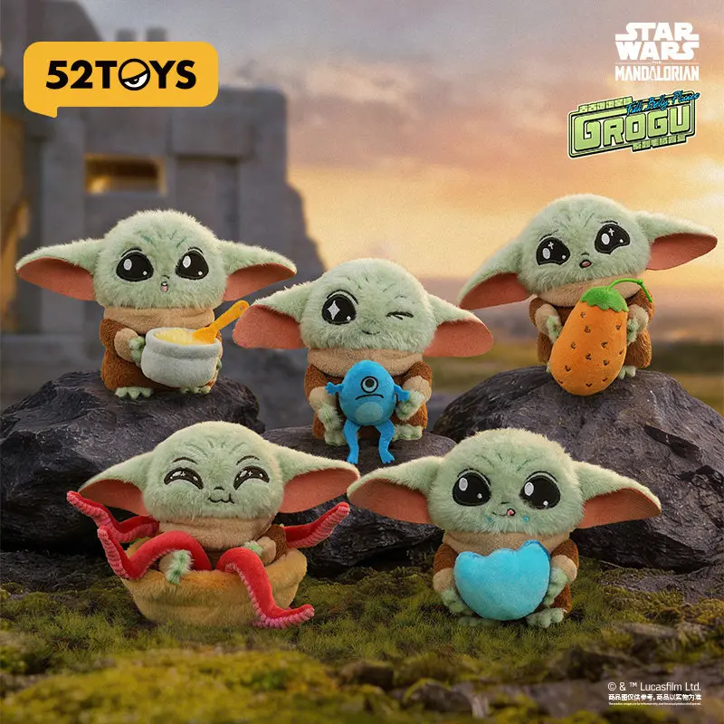 

Genuine 52TOYS Grogu Foodies Full Belly Planet Series Plush Blind Box StarWars Collectible Bag Pendant Trendy Toy Gifts