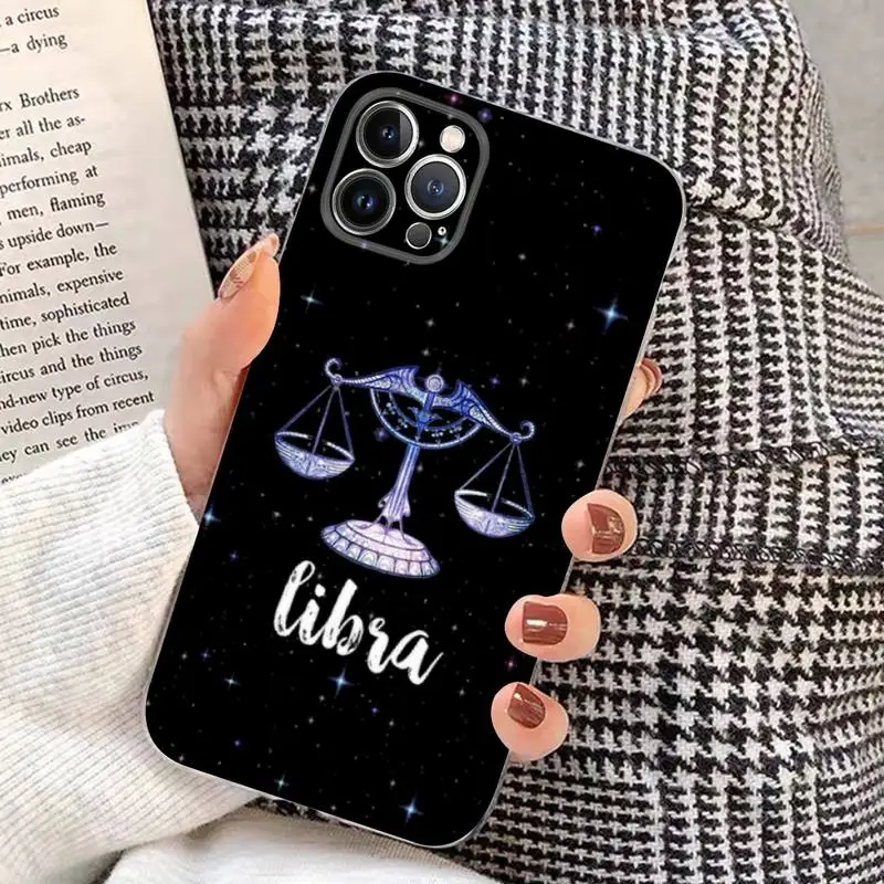 Constellation Libra Phone Case Silicone Soft for iphone 14 13 12 11 Pro Mini XS MAX 8 7 6 Plus X XS XR Cover