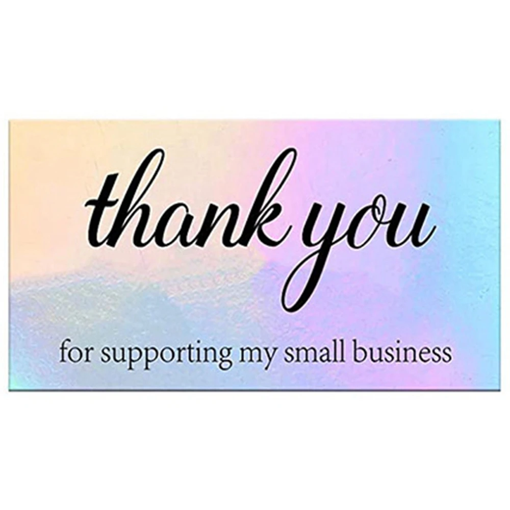 50pcs Thank You For Your Order Business Cards Shopping Purchase Thanks Greeting Appreciation Card For Small Business 5*9cm