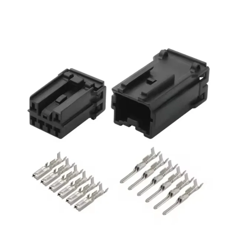 1/5/10/20 Sets 6 Pin 2.2 MM Auto Electric Male Female Wiring Plug Balck Unsealed Connector MG620401/MG610398 7122-8365