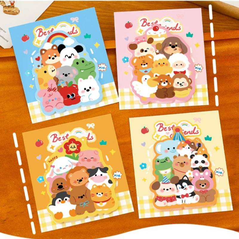 Office School Supplies Animal Jenga Notes for Kawai Students Cute Pet Decorative Notes High Looking Message N Times Gift Posted