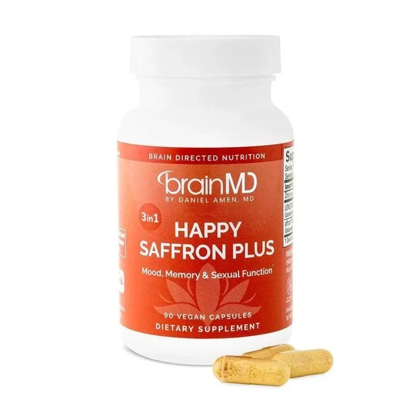 Saffron Happy Plus.For Positive Mood & Emotional Balance, 90 Vegan Caps-
