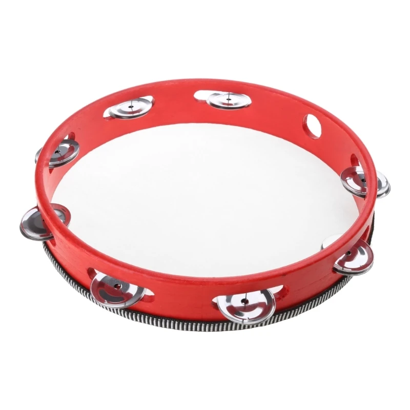 4/6/7/8/10inch Tambourine Drum Children Educational Tambourine Round Percussion For Party Dancing Toy Musical Instrument