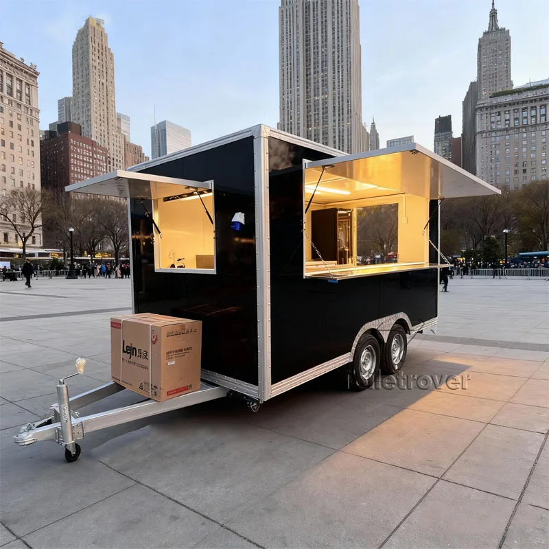 

Street Custom Mini Food Truck Trailer Shawarma Pasta French Fries Tacos Food Trailers Fully Equipped Kitchen