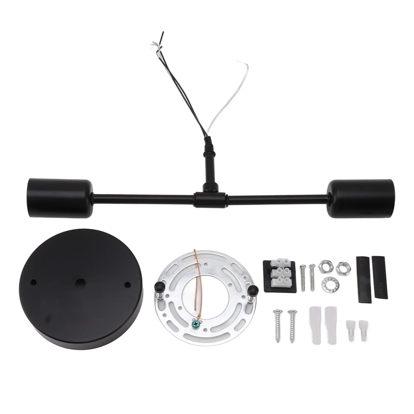 

Основание настенных бра, черный E27 E26, матовый двойной настенный светильник, железный настенный светильник в стиле ретро, 85-265 В для магазина