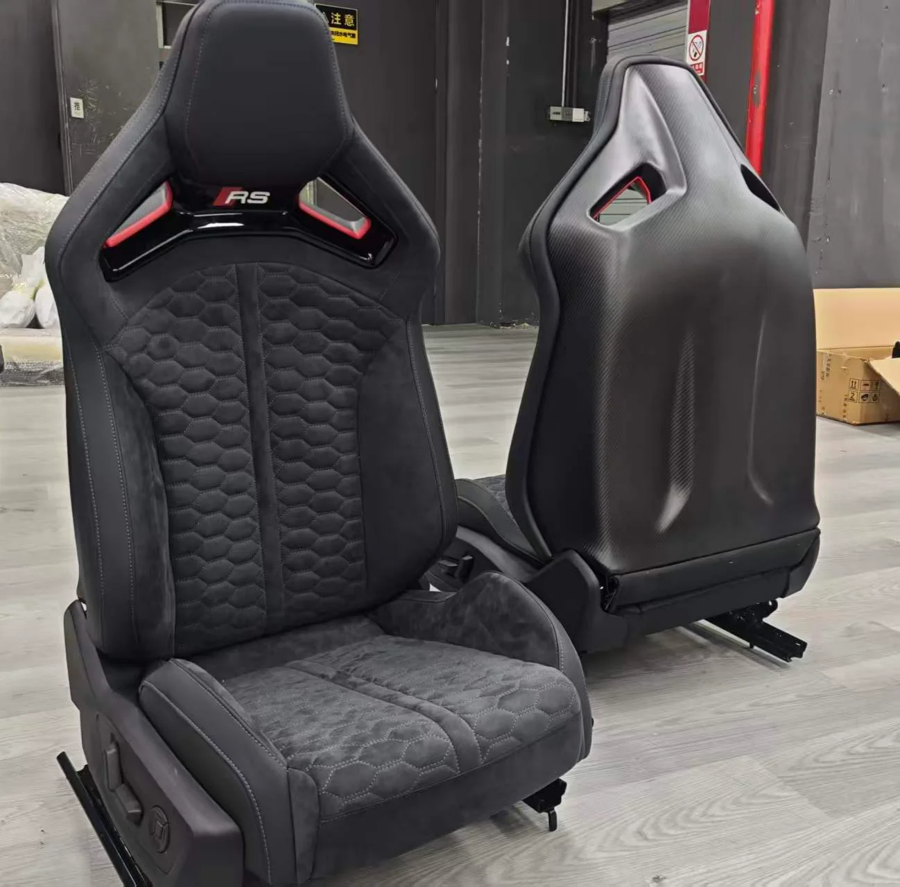 For  B10 Full Bucket Seat RS Carbon Fiber Complete Seat for A4 A5 A6 A7 S4 S5 RS4 RS5 Upgrade
