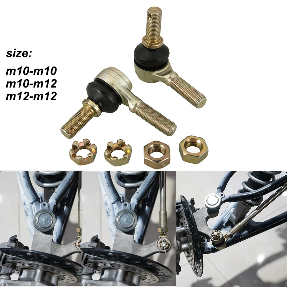 M10 M12 Tie Rod Ball Joint Kit For 50cc 70cc 90cc 110cc 125cc 150cc 200cc 250cc 300cc ATV Go Kart Quad Buggy 4-Wheeler Parts