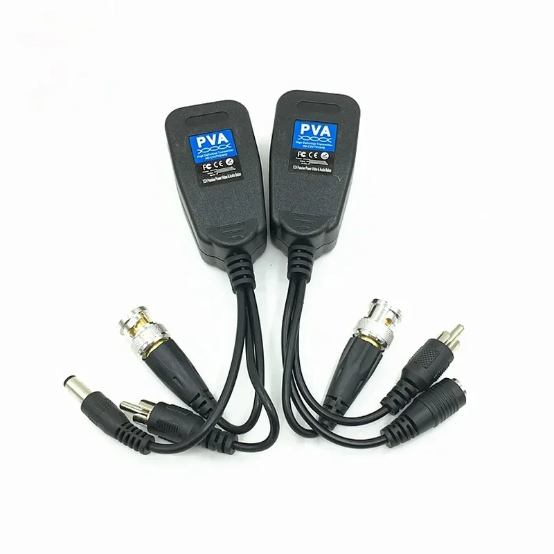 3 and 1 Transmitter, Double Twisted Pair Power Supply /video/ and Audio, HD, TVI / CVI /AHD, Coaxial, RJ45 CCTV Balun, 1 Pair