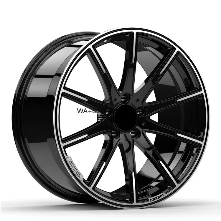 

New 22 Inch Black Concave Forged Alloy Car Wheel Rim 5*120 5x112 PCD 20mm 25mm 30mm 35mm ET 100mm Spokes for Audi