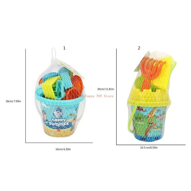 96GC Travel Beach Toy Sandcastles Mold Kids Outdoor Water Play Sand Bucket Pool Toy
