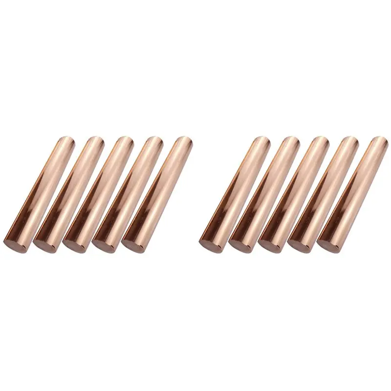 【NOW SAVE】10Pcs Copper Rod - Round Rods Of Pure Metals Ø 8 X 100 Mm For Comparative Investigation Of Material Properties
