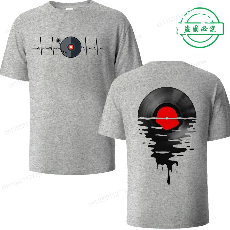 Tee Shirts for Men Women DJ Music Clothing Phonograph Record Print Funny Tshirt T-Shirt Tee Shirt for Men Music Lover Gifts