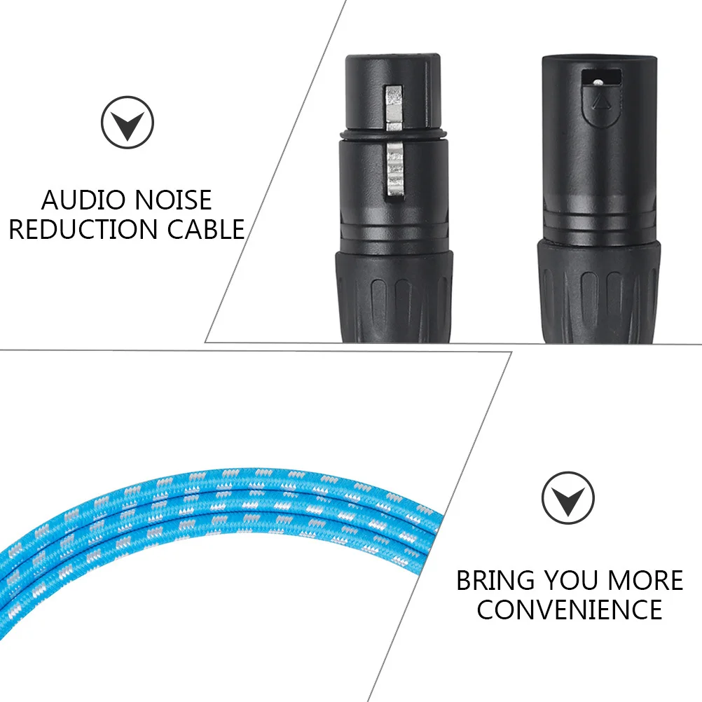 

3 Meter Xlr Microphone Cable Nylon Metal Durable 3 Pin Mic Cable Noise Reduction Clear Audio Male to Female Cord Accessory