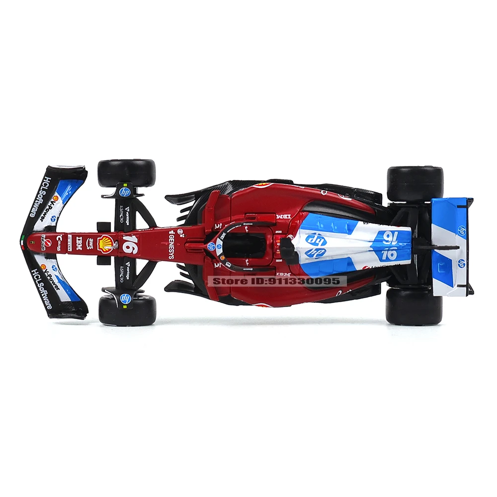 Bburago 1:43 2025 F1 Miami Grand Prix Ferrari SF25 #16 Charles Leclerc #44 Lewis Hamilton car model alloy car toy collection view 2