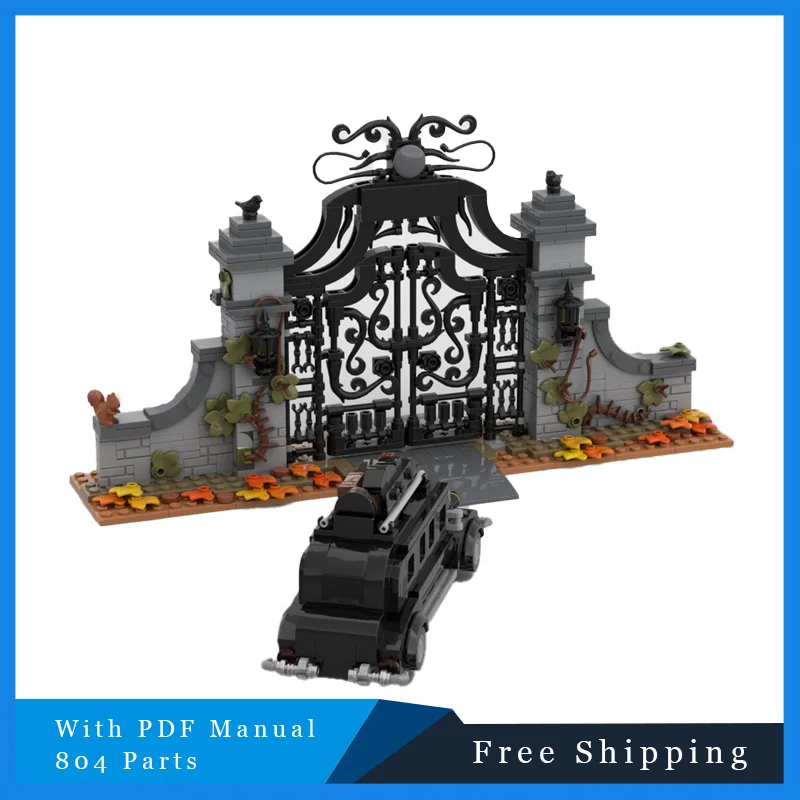 804 PCS MOC 크리 에이 티브 빌딩 블록 대학 입학 자동차 디스플레이 장면 모듈 형 모델 교육 장난감 어린이를위한 크리스마스 선물