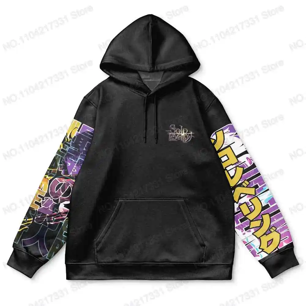 Tracksuit Solo Leveling Hip Hop Fashion Streetwear Y2K Harajuku Pop Anime Print Hoodie Men's Punk Casual Colorful Sweatshirt