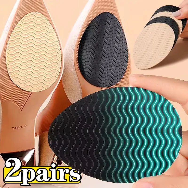 Kaymaz aşınmaya dayanıklı ayakkabı Mat çıkartmalar kendinden yapışkanlı gürültü azaltma taban koruyucu yüksek topuklu ön ayak kauçuk tabanlar pedleri