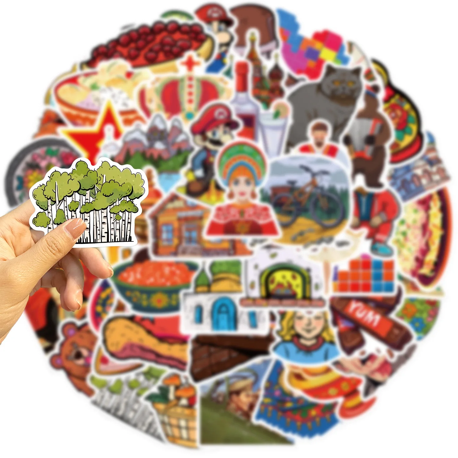 10/50PCS Russian Style Stickers Creative Decoration Laptops Stationery Skateboards Phones Refrigerators Rraffiti Stickers