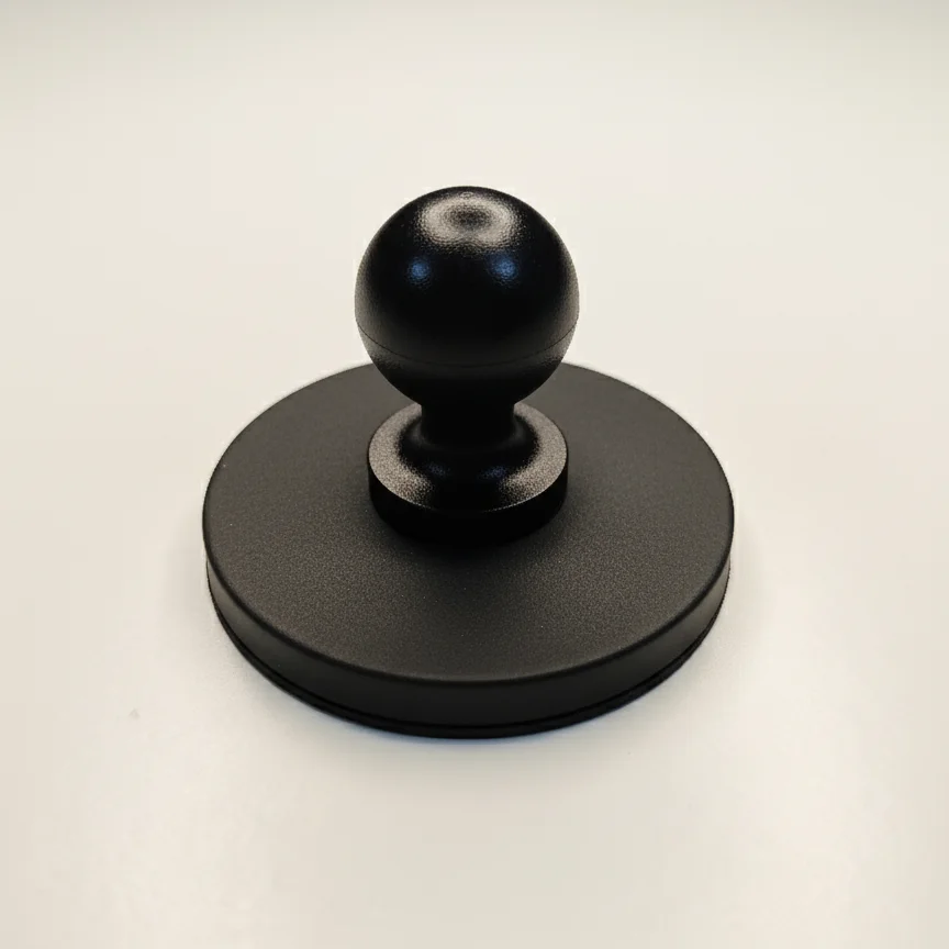 66 mm Magnet-Ram-Montagebasis mit 1 Zoll Kugelkopf für B-Größe, Doppelsteckdosenarm für Telefon, Gopro-Action-Kamera, magnetischer Stützständer