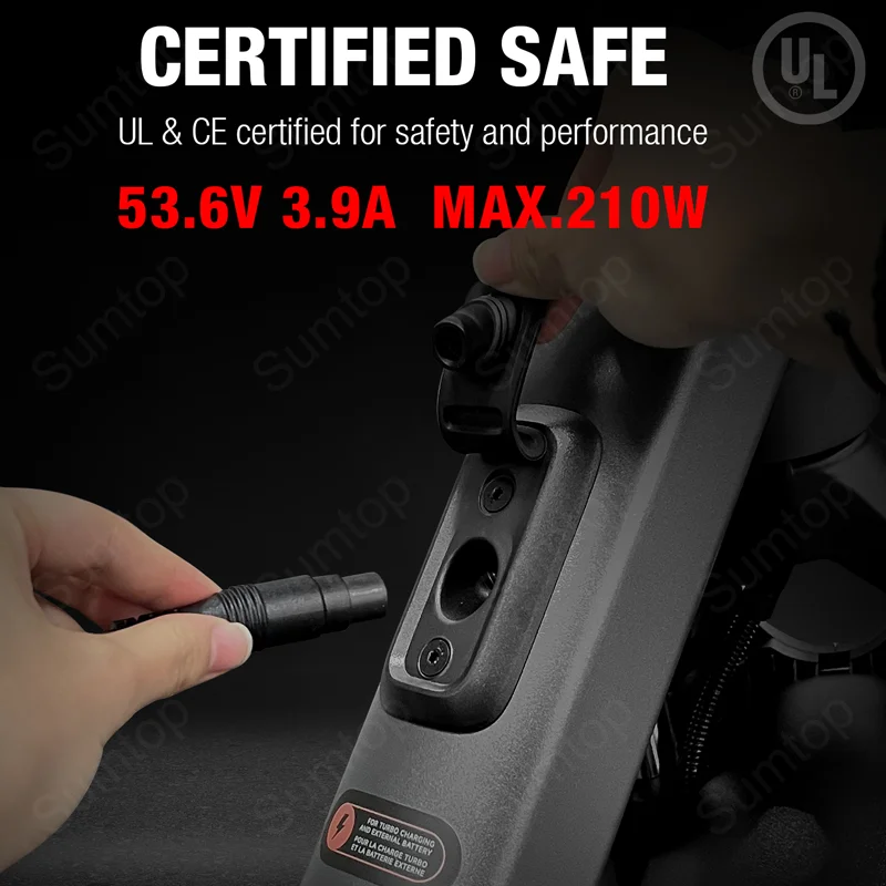 شاحن سريع أصلي 53.6 فولت 3.9 أمبير لـ Ninebot بواسطة Segway ZT3 Pro/GT3/F3/F3 Pro/G3 E-سكوتر 210 وات شاحن طاقة بطارية ليثيوم أيون