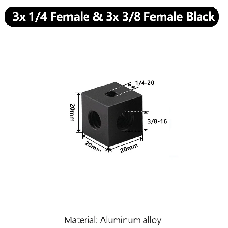 1/4 zu 3/8 M5 M6 M8 Gewindeadapter Stecker auf Buchse Stativschrauben-Adapter für GoPro Insta360 DJI OSMO Action-Kamera